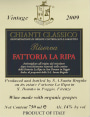 Fattoria la Ripa Chianti Classico Riserva 2009  Front Label