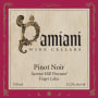Damiani Wine Cellars Sunrise Hill Vineyard Pinot Noir 2011 Front Label