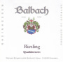 Balbach Riesling 2016  Front Label
