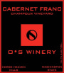O.S Winery Champoux Vineyards Cabernet Franc 2009  Front Label