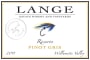 Lange Winery Reserve Pinot Gris 2011 Front Label