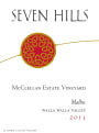 Seven Hills Winery McClellan Estate Vineyard Malbec 2013  Front Label