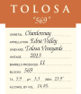 Tolosa Winery 569 Chardonnay 2013  Front Label