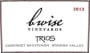 B Wise Vineyards Trios Proprietary Red 2013  Front Label