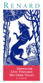Renard Wines Unti Vineyards Grenache 2005  Front Label