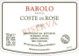 Bric Cenciurio Costa di Rose 2010 Front Label