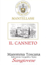 Mantellassi Il Cannetto Sangiovese Maremma Toscana 2013  Front Label