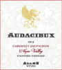 Allen Wines Audacieux Cabernet Sauvignon 2014  Front Label