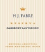 Fabre Montmayou H J. Fabre Reserva Cabernet Sauvignon 2015 Front Label