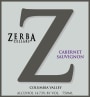 Zerba Cellars Cabernet Sauvignon 2013  Front Label