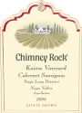 Chimney Rock Kairos Vineyard Cabernet Sauvignon 2008  Front Label