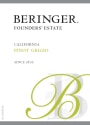Beringer Founders' Estate Pinot Grigio 2009  Front Label