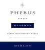 Fabre Montmayou Phebus Reserva Merlot 2005  Front Label