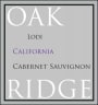 Oak Ridge Winery Cabernet Sauvignon 2012  Front Label