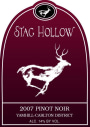 Stag Hollow Pinot Noir 2007  Front Label