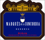 Marques de la Concordia Reserva 2009  Front Label