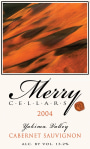 Merry Cellars Winery Cabernet Sauvignon 2004 Front Label
