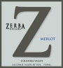 Zerba Cellars Merlot 2013  Front Label