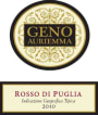 Geno Auriemma Rosso di Puglia Red 2010  Front Label