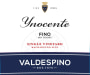 Valdespino Fino Inocente Sherry (375ML half-bottle)  Front Label