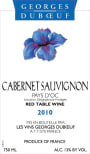 Duboeuf Cabernet Sauvignon 2010  Front Label