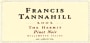 Francis Tannahill The Hermit Pinot Noir 2002  Front Label