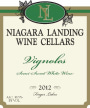 Niagara Landing Wine Cellars Vignoles 2012  Front Label