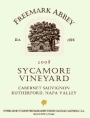 Freemark Abbey Sycamore Cabernet Sauvignon 2008  Front Label