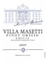 Villa Masetti Emilia Pinot Grigio 2007  Front Label