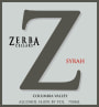 Zerba Cellars Syrah 2015  Front Label