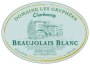 Domaine Les Gryphees Beaujolais Blanc 2018  Front Label