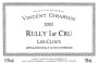 Vincent Girardin Rully Les Cloux Premier Cru 2002  Front Label