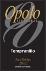 Opolo Paso Robles Tempranillo 2012  Front Label