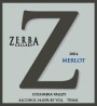 Zerba Cellars Merlot 2004  Front Label