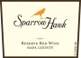 Sparrow Hawk Napa County Reserve Red 2016 Front Label