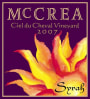McCrea Ciel du Cheval Syrah 2007 Front Label