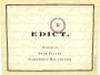 Edict Wines Cabernet Sauvignon 2013  Front Label