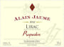Alain Jaume Lirac Roquedon 2006  Front Label