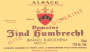 Zind-Humbrecht Brand Vendange Tardive Riesling 2000  Front Label