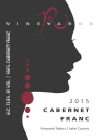 R Vineyards Vineyard Select Cabernet Franc 2015  Front Label