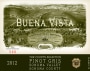 Buena Vista Vinicultural Society Pinot Gris 2012  Front Label
