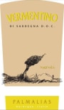 Palmalias Vermentino di Sardegna 2016  Front Label