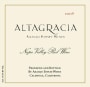 Araujo Altagracia 2009  Front Label