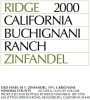 Ridge Buchignani Ranch Zinfandel 2000 Front Label