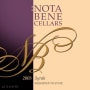 Nota Bene Cellars Syrah 2003  Front Label