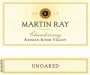 Martin Ray Unoaked Chardonnay 2012  Front Label