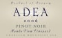 ADEA Hawks View Vineyard Pinot Noir 2006 Front Label