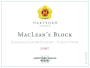 Hartford MacLean's Block Pinot Noir 2007  Front Label