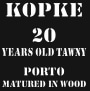 Kopke 20 Year Tawny Port (375ML half-bottle)  Front Label