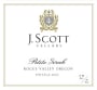 J. Scott Petite Syrah 2010  Front Label